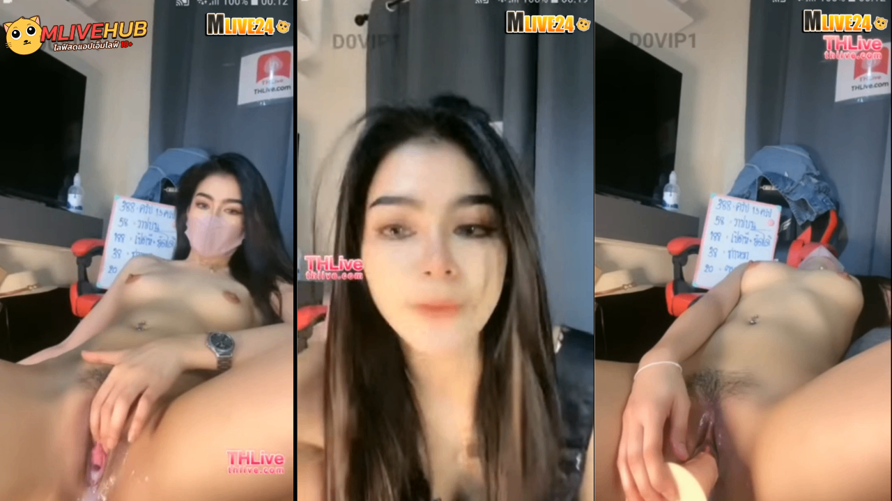 คลิปหลุดTHLive สาวสวยไลฟ์สด นั่งแยงหีช่วยตัวเอง จับเอาดิลโด้รัวกะแทกเข้าออก ซอยหีโคตรเสียว ครางเด็ดอย่างฟินเสียวจนน้ำหีแฉะไหลเป็นทาง