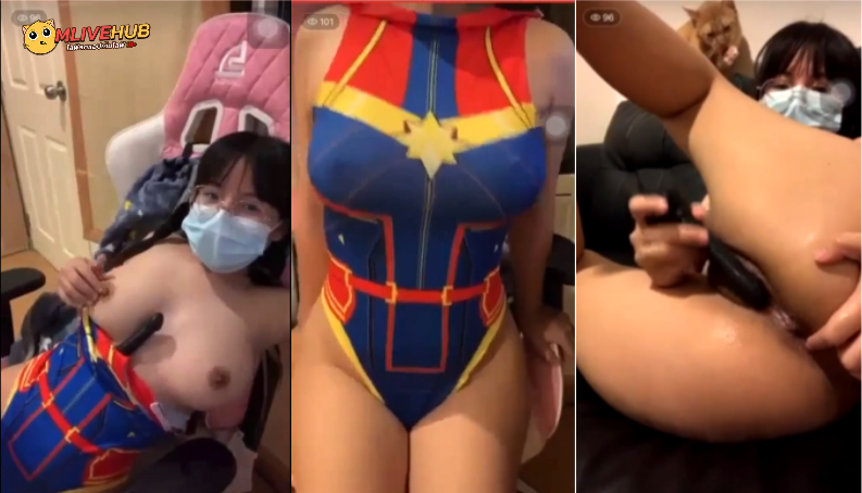 คลิปหลุดไลฟ์สด น้องนุ่น สาวแว่นหีโหนกโชว์เสียวงานแรร์ โชว์เกี่ยวเบ็ดเด็ดเกินต้าน ใส่ชุดกัปตันมาร์เวลช่วยตัวเองแจ๊ะๆ นิ้วมันเล็กไปเลยเอาควยปลอมใหญ่ๆกระซวกหี สุดท้ายแก้ผ้าพร้อมโดนเย็ดมากเลยค่ะ
